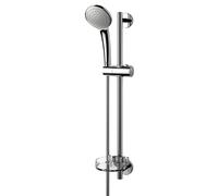 Ideal Standard Idealrain set doccia con asta e mensola, 1 tipo di getto, B9412AA, Idealrain cromo/trasparente [Rubinetteria Bagno > Set Doccia]