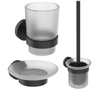 Ideal Standard - IOM, Set accessori per il bagno, Kit corredo bagno, Nero