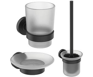 Ideal Standard - IOM, Set accessori per il bagno, Kit corredo bagno, Nero
