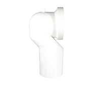 Ideal Standard - Multi Suites, Curva tecnica per water, Raccordo universale per scarichi a pavimento in PVC, Bianco