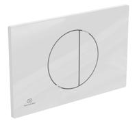 Ideal Standard - OLEAS M5, Piastra di comando meccanica WC, Placca di azionamento per cassette di risciacquo doppio scarico, Bianco