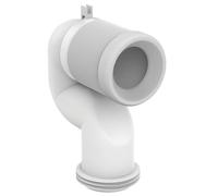 Ideal Standard - Multi Suites, Curva Tecnica per vaso a terra filo parete universale, Adattattore per conversione scarico vasi Tonic II da parete a pavimento, T002667,Grigio