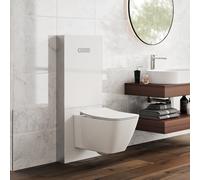 Ideal Standard ProSys modulo sanitario NeoX A: 114,6 cm, per WC a parete, R0144AC, NeoX ProSys bianco/acciaio inox spazzolato [Elementi ad Incasso > per WC e Bidet]