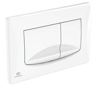 Ideal Standard - SOLEA M2, Piastra di comando meccanica WC, Placca di azionamento per cassette di risciacquo doppio scarico, Bianco