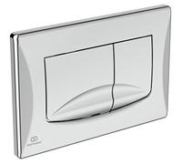 Ideal Standard Solea Placca di scarico per WC, tecnologia a doppio scarico tramite sgancio meccanico, facile da usare e design durevole - Cromata (245x19x165 mm)