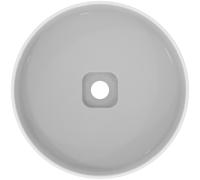 Ideale Standard Strada II Strada II Lavabo da appoggio tondo T2959, senza foro per rubinetto, senza sfioratore, incl. kit di fissaggio, diam. 450 mm, Colorazione: Bianco con Ideal Plus
