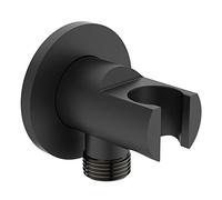 Ideal Standard Idealrain Atelier supporto doccetta con attacco per tubo flessibile, BC807XG, Idealrain Atelier; Atelier Collections silk black [Rubinetteria Bagno > Flessibili e Prese Acqua]