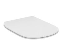 Ideal Standard - Tesi, Copriwater a sandwich sottile a chiusura rallentata, Copri wc con cerniere in acciaio inox, Bianco
