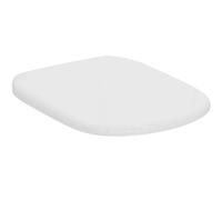 Ideal Standard - Tesi, Copriwater avvolgente a chiusura rallentata, Copri wc con cerniere in acciaio inox, Bianco