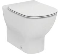Ideal Standard - Tesi, WC a terra filo parete universale Aquablade, Copriwater sottile con chiusura normale, Bianco