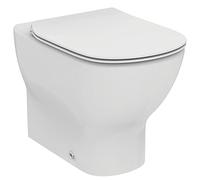 Ideal Standard - Tesi, WC a terra filo parete universale Aquablade, Copriwater sottile con chiusura normale, Bianco