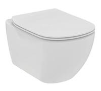 Ideal Standard - Tesi, WC sospeso senza brida RimLS+, Copriwater sottile con chiusura rallentata, Bianco seta