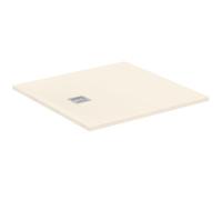 Ideal Standard - Ultra Flat S+, Piatto doccia quadrato ultrasottile in resina effetto pietra, 100x100cm, Ideal Solid, Sabbia