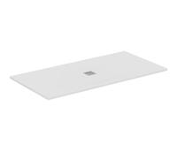 Ideal Standard - Ultra Flat S+, Piatto doccia quadrato ultrasottile in resina effetto pietra, 100x100cm, Ideal Solid, Bianco