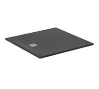 Ideal Standard - Ultra Flat S+, Piatto doccia quadrato ultrasottile in resina effetto pietra, 120x120cm, Ideal Solid, Nero