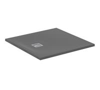 Ideal Standard -Ultra Flat S+, Piatto doccia quadrato ultrasottile in resina effetto pietra, 90x90cm, Ideal Solid, Grigio cemento