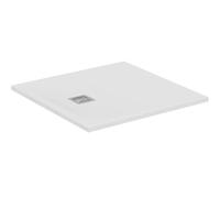 Ideal Standard - Ultra Flat S+, Piatto doccia quadrato ultrasottile in resina effetto pietra, 90x90cm, Ideal Solid, Bianco