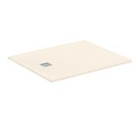 Ideal Standard - Ultra Flat S+, Piatto doccia rettangolare ultrasottile in resina effetto pietra, 120x100cm, Ideal Solid, Scarico lato corto, Sabbia