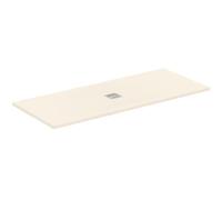 Ideal Standard - Ultra Flat S+, Piatto doccia rettangolare ultrasottile in resina effetto pietra, 170x70cm, Ideal Solid, Scarico centrale, Sabbia