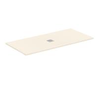 Ideal Standard - Ultra Flat S+, Piatto doccia rettangolare ultrasottile in resina effetto pietra, 170x80cm, Ideal Solid, Scarico centrale, Sabbia