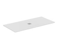 Ideal Standard - Ultra Flat S+, Piatto doccia rettangolare ultrasottile in resina effetto pietra, 170x80cm, Ideal Solid, Scarico centrale, Bianco