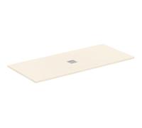 Ideal Standard - Ultra Flat S+, Piatto doccia rettangolare ultrasottile in resina effetto pietra, 180x80cm, Ideal Solid, Scarico centrale, Sabbia