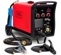Ideal Tecno MIG 200/2 MMA - Saldatrice a Filo Continuo con Gas 200A - MIG/MAG, MMA, FLUX - Induttanza, Saldobrasatura - 2T/4T, Telaio Mobile, Alimentazione del Filo a 2 Rulli