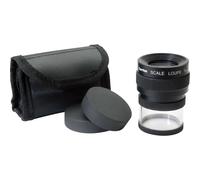 Ideal Tek M12071 - Lente d'ingrandimento a mano con bilance di misura Fattore di ingrandimento: 7 x Dimensioni lenti: diametro 25 mm, colore: nero