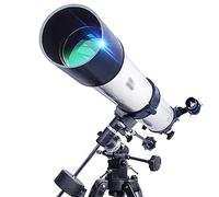 Ideal Telescope for Beginners 90mm Aperture 1000mm Astronomical Refractor Telescope with Smartphone Adapter Backpack Handheld Telescope WOWCSXWC