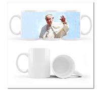 IdealDesign H10083Z_CUP - Tazza in ceramica con foto di Papa Francesco, capacità 330 ml