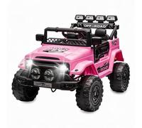 IDEALHOUSE Auto elettrica da 12 V per bambini con telecomando 2,4 G | Auto elettrica per bambini con 3 velocità, musica e connessione radio, luci LED, clacson, ruote più larghe