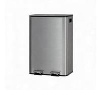 IDEALHOUSE Pattumiera da cucina in acciaio inox, a 2 scomparti, 80 l, con | Coperchio soft-close, funzione di apertura, filtro antiodore integrato, robusto e facile da pulire.