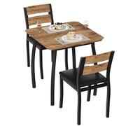 IDEALHOUSE Salvaspazio 3 pezzi per 2 persone | Tavolo da cucina quadrato con struttura in metallo e 2 sedie imbottite, ideale per piccole cucine/appartamenti
