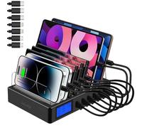 ideallife Stazione di Ricarica USB Rapida 7 Porte Type-C PD20W QC3.0 Compatibile con Telefoni iPhone iPad