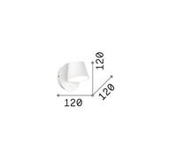 Ideallux Ideal Lux Applique a LED Gim, nero, alluminio, 12 cm 167121