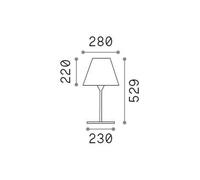 Ideallux Ideal Lux Arcadia, lampada da tavolo per esterni, antracite, altezza 53 cm 298597