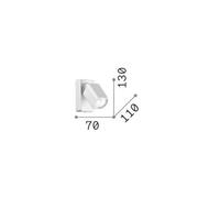 Ideallux Ideal Lux fatto da parete Rudy Square, bianco, 1 luce, metallo Ideallux