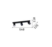Ideallux Ideal Lux fatto da soffitto Rudy Square, bianco, 3 luci, metallo Ideallux