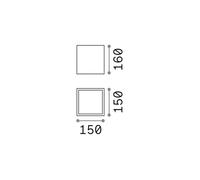 Ideallux Ideal Lux fatto Techo IP54, antracite, metallo 15 x 15 cm Ideallux