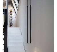 Lampadario Contemporaneo Ultrathin Metallo Nero Led 12W 3000K Ip20