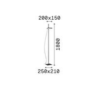 Ideallux Ideal Lux Piantana LED Lift, bianco, metallo, altezza 180 cm Ideallux
