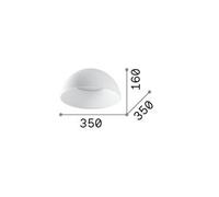 Ideallux Ideal Lux Plafoniera LED Corolla-1, bianco, metallo, Ø 35 cm Ideallux