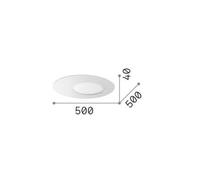 Ideallux Ideal Lux Plafoniera LED Iride, bianco, Ø 50 cm, metallo Ideallux