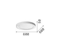 Ideallux Ideal Lux Plafoniera LED Planet, bianco, Ø 60 cm, metallo Ideallux