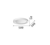 Ideallux Ideal Lux Plafoniera LED Planet, nero, Ø 50 cm, metallo Ideallux