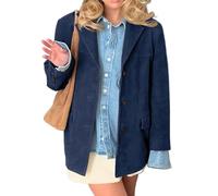 IDEALSANXUN Giacca da donna in pelle scamosciata autunno inverno moda casual oversize giacca blazer giacca trench coat