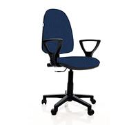 IDEALSEDIE DI GALIZIA Sedia Da Ufficio Ergonomica Contatto Permanente E Regolabile In Altezza Sedile E Schienale Imbottiti In Tessuto, prodotto e certificato italiano (BLU ELETTRICO)
