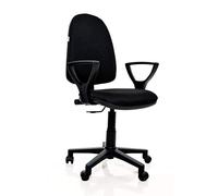 IDEALSEDIE sedia poltrona girevole da ufficio, schienale regolabile, sedile regolabile in altezza con pistone a gas, braccioli, certificata catas 626 già motata