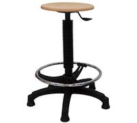 IDEALSEDIE SGABELLO GIREVOLE REGOLABILE IN ALTEZZA, RUOTE O PIEDINI, TONDELLO IN MULTISTRATO DI FAGGIO- H Min 67Cm H Max 82 Cm