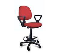 IDEALSEDIE SGABELLO GIREVOLE REGOLABILE IN ALTEZZA SCHIENALE REGOLABILE CON CONTATTO PERMANENTE, CON BRACCIOLI, RUOTE O PIEDINI, RIVESTIMENTO IN TESSUTO O FINTA PELLE